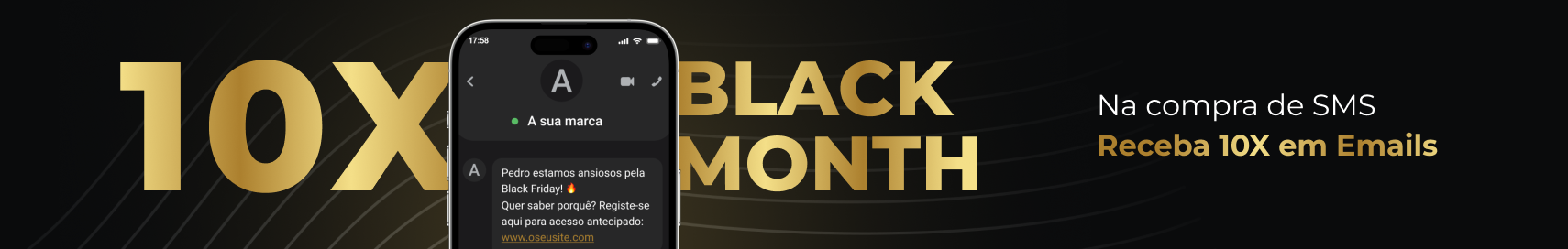 Campanha SMS Marketing Closum Black Friday