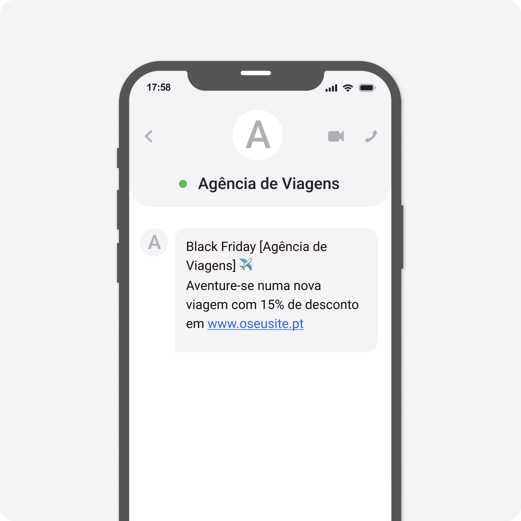 Template SMS Black Friday Agências de Viagens 