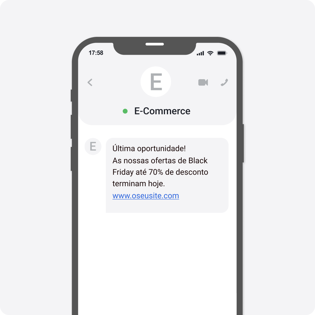 TemplaTemplate SMS Black Friday E-commerce e Retalho
