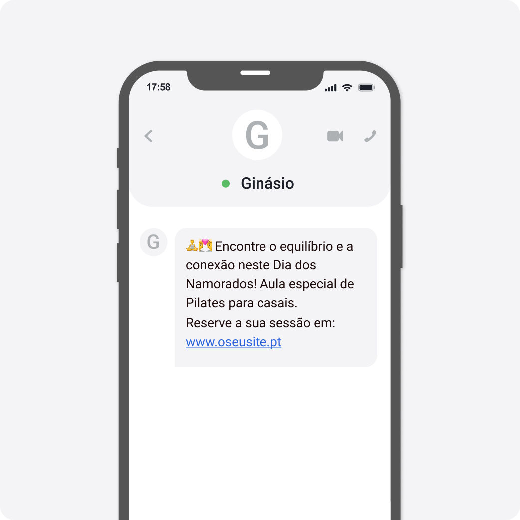 Template SMS Dia dos Namorados Desporto e Fitness