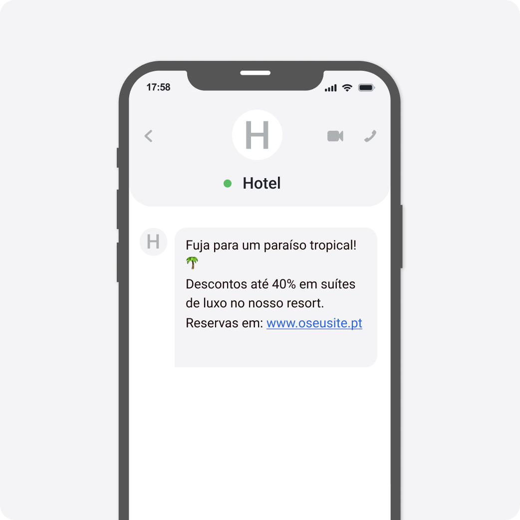 Template SMS Black Friday Hotelaria e Restauração