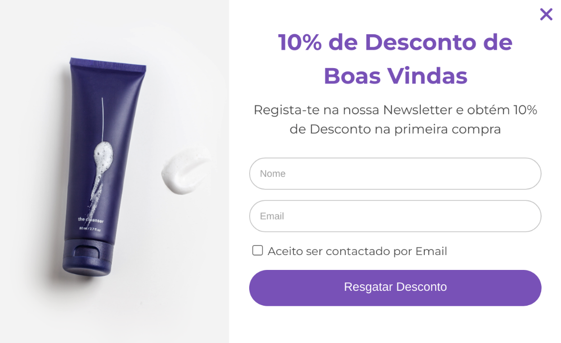 Pop-up Desconto de Boas Vindas